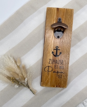 Wandflaschenöffner "Papa/Opa"